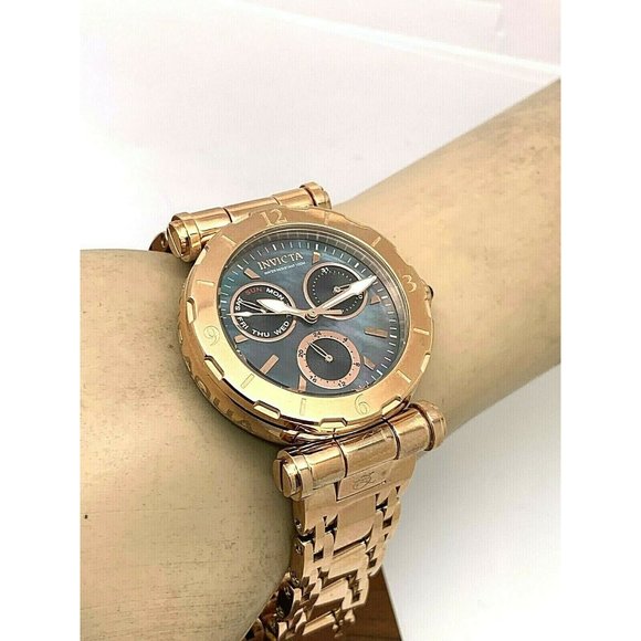 Invicta Women's Watch 24429 Subaqua Rose Gold Tone Stainless Quartz MOP Dial - Picture 4 of 11